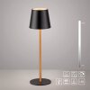 Leuchten Direkt warm-white LED Table Lamp EURIA with Memory Function, black tapered shade