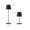 Leuchten Direkt warm-white LED Table Lamp EURIA with Memory Function, black tapered shade