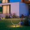 Leuchten Direkt LED ground spike light ZIRKULU, ring-shaped head, 3000 Kelvin warm white