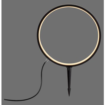 Leuchten Direkt LED ground spike light ZIRKULU, ring-shaped head, 3000 Kelvin warm white
