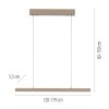 Paul Neuhaus LED pendant light ADRIANA, champagne, tunable 2700-5000 Kelvin, length 179 cm