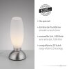 Paul Neuhaus Table Lamp JOY with tapered oval white glass shade, 3000 Kelvin warm white