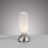 Paul Neuhaus Table Lamp JOY with tapered oval white glass shade, 3000 Kelvin warm white