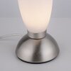 Paul Neuhaus Table Lamp JOY with tapered oval white glass shade, 3000 Kelvin warm white