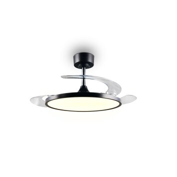Reality LED ceiling fan Kasfjord, 6 speeds, adjustable colour temperature 2700-6500 Kelvin