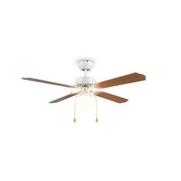Reality Retro ceiling fan light Hammerfest with 4 blades, 3 speeds and pull cords
