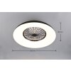 Reality LED ceiling fan light Svaerholt, RGB, adjustable colour temperature 2700-6500 Kelvin