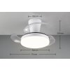 Reality LED ceiling fan light Tampere, adjustable colour temperature 2700-6500 Kelvin