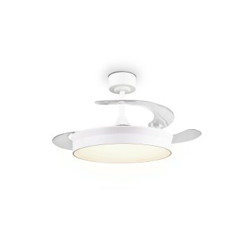 Reality LED ceiling fan light Kerava, adjustable colour temperature 2700-6500 Kelvin