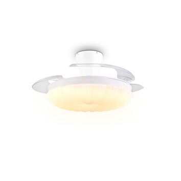 Reality LED ceiling fan light Kiruna, adjustable colour temperature 2700-6500 Kelvin