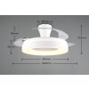 Reality LED ceiling fan light Vansbro, white, adjustable colour temperature 2700-6500 Kelvin