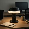Brilliant modern LED table lamp Kinich with a layered white conical shade
