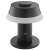 Brilliant modern LED table lamp Kinich with a layered white conical shade