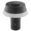 Brilliant modern LED table lamp Kinich with a layered white conical shade