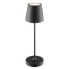 Brilliant modern LED table lamp Elora with conical black shade, 2700 Kelvin warm white