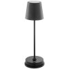 Brilliant modern LED table lamp Elora with conical black shade, 2700 Kelvin warm white