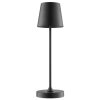 Brilliant modern LED table lamp Elora with conical black shade, 2700 Kelvin warm white