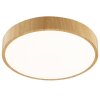 Brilliant LED ceiling light Teranon, round light-wood-colored rim, 3000 Kelvin warm white