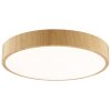 Brilliant LED ceiling light Teranon, round light-wood-colored rim, 3000 Kelvin warm white