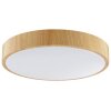 Brilliant LED ceiling light Teranon, round light-wood-colored rim, 3000 Kelvin warm white