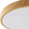 Brilliant Modern LED Round Ceiling Light Teranon, light wood rim, 3000 Kelvin warm white