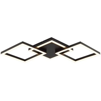 Brilliant LED ceiling light Jorvic with angular design, warm white 3000 Kelvin