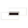 Brilliant LED rectangular-frame ceiling light Jorvic with two overlapping frames