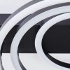 Brilliant LED ceiling light Pedley, black shade, 3000 Kelvin warm white, concentric rings