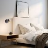 Brilliant cylindrical wall spotlight Vigolo, swivelling, 3000 Kelvin warm white, gold shade
