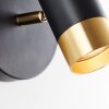Brilliant cylindrical wall spotlight Vigolo, swivelling, 3000 Kelvin warm white, gold shade