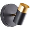 Brilliant cylindrical wall spotlight Vigolo, swivelling, 3000 Kelvin warm white, gold shade