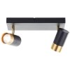 Brilliant ceiling spotlight Vigolo, 2 separately rotating heads, 3000 Kelvin warm white