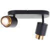 Brilliant Ceiling Spotlight Covelo, 2 Rotating Heads, Gold Trim, 3000 Kelvin Warm White