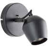 Brilliant Wall Spotlight Vertino, conical head, black shade, 3000 Kelvin warm white