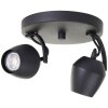 Brilliant Industrial Ceiling Spotlight Vertino, 2 rotating cone heads, 3000 Kelvin warm white