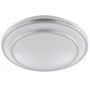 Brilliant LED round ceiling light Luciano, flat rings, white shade, 4000 Kelvin neutral white