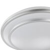 Brilliant LED round ceiling light Luciano, flat rings, white shade, 4000 Kelvin neutral white
