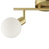 Brilliant Globe ceiling spotlight Jorge with 2 white glass shades and rotating heads
