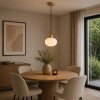 Brilliant Globe pendant light Fanny with rounded white cottage-style glass shade