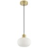 Brilliant Globe pendant light Fanny with rounded white cottage-style glass shade