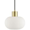 Brilliant Globe pendant light Fanny with rounded white cottage-style glass shade