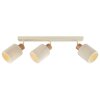 Brilliant Boho Ceiling Spotlight Arlo with 3 rotating heads and ribbed wood collars