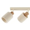 Brilliant Boho Ceiling Spotlight Arlo with 3 rotating heads and ribbed wood collars