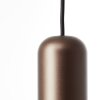 Brilliant Pendant light Jane with a cylindrical brown metal shade in industrial style