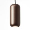 Brilliant Pendant light Jane with a cylindrical brown metal shade in industrial style