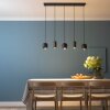 Brilliant Linear Pendant Light Jane with cylindrical brown metal shades, 102 cm long