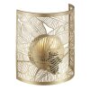 Brilliant Oriental semi-circular wall light Molly with intricate leaf cutouts