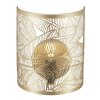 Brilliant Oriental semi-circular wall light Molly with intricate leaf cutouts