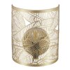 Brilliant Oriental semi-circular wall light Molly with intricate leaf cutouts