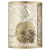 Brilliant Oriental semi-circular wall light Molly with intricate leaf cutouts